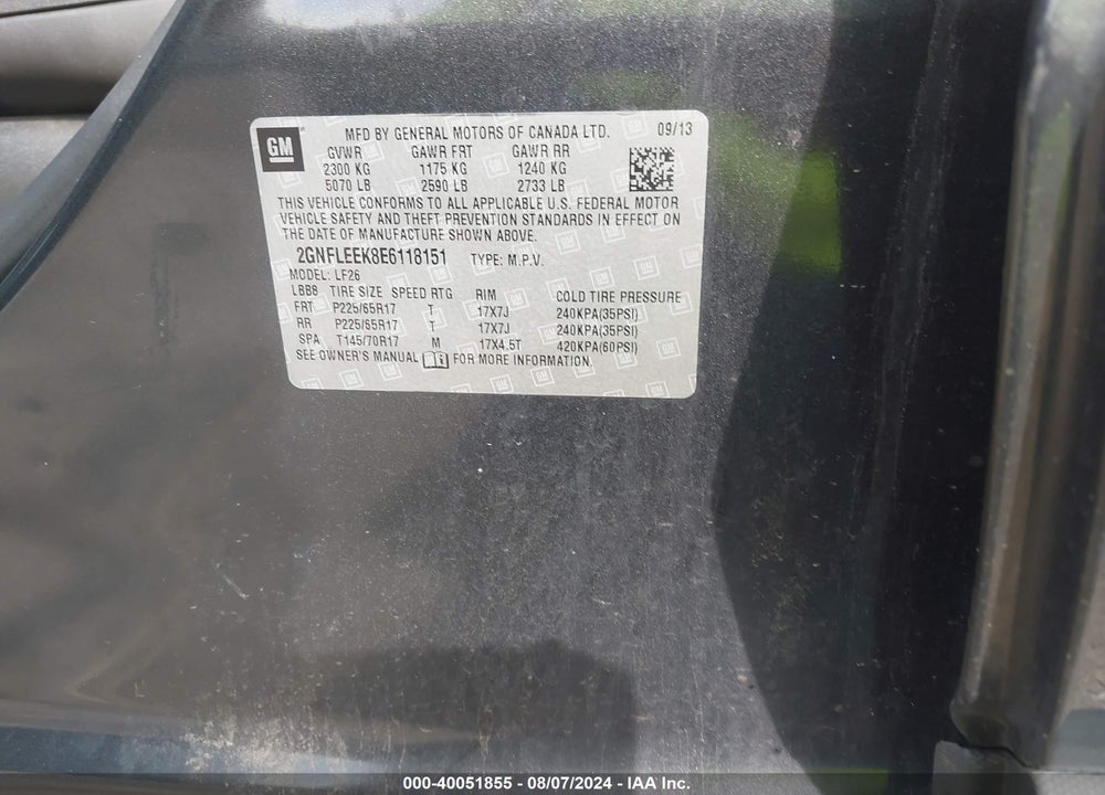 2014 CHEVROLET EQUINOX LS VIN: 2GNFLEEK8E6118151