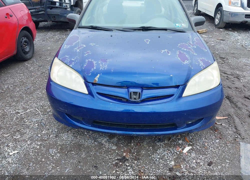 2005 HONDA CIVIC VP VIN: 2HGES16335H604721