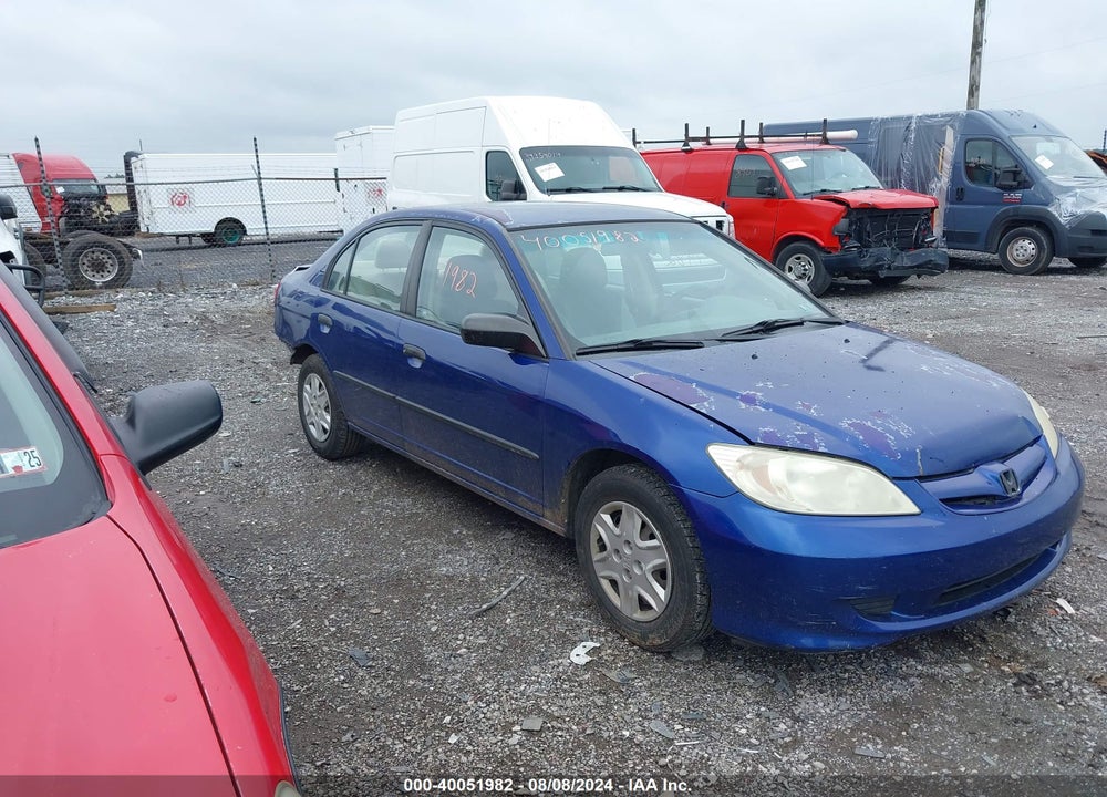 2005 HONDA CIVIC VP VIN: 2HGES16335H604721