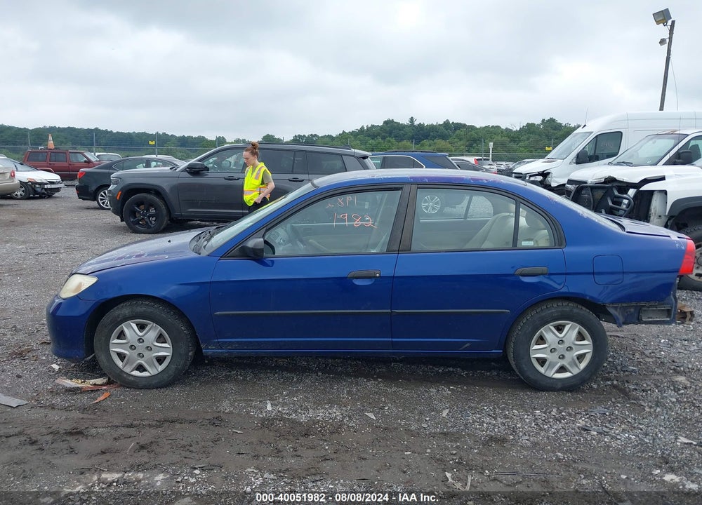 2005 HONDA CIVIC VP VIN: 2HGES16335H604721