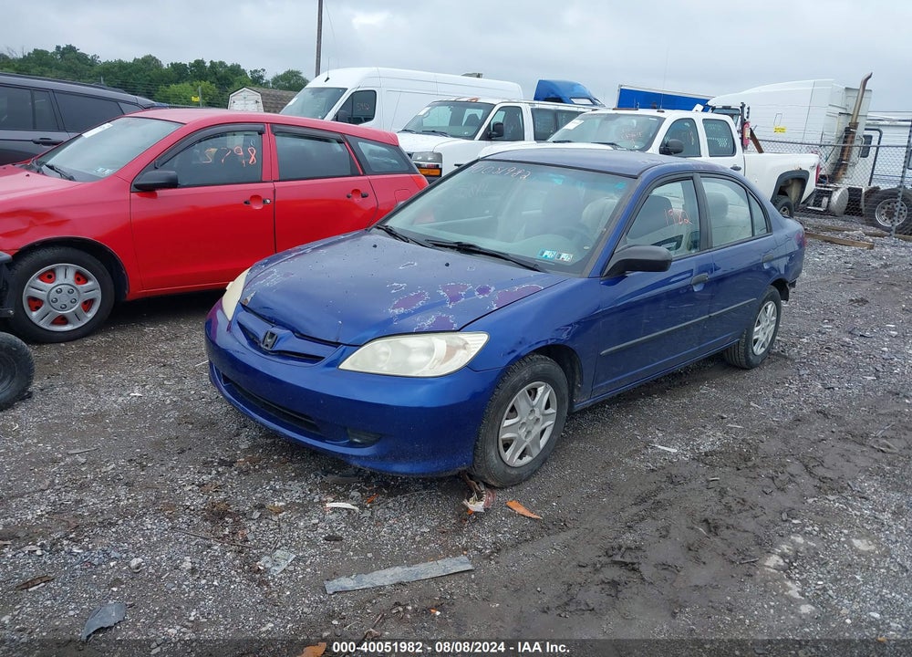 2005 HONDA CIVIC VP VIN: 2HGES16335H604721