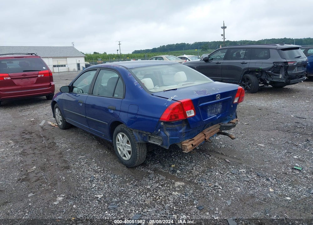 2005 HONDA CIVIC VP VIN: 2HGES16335H604721