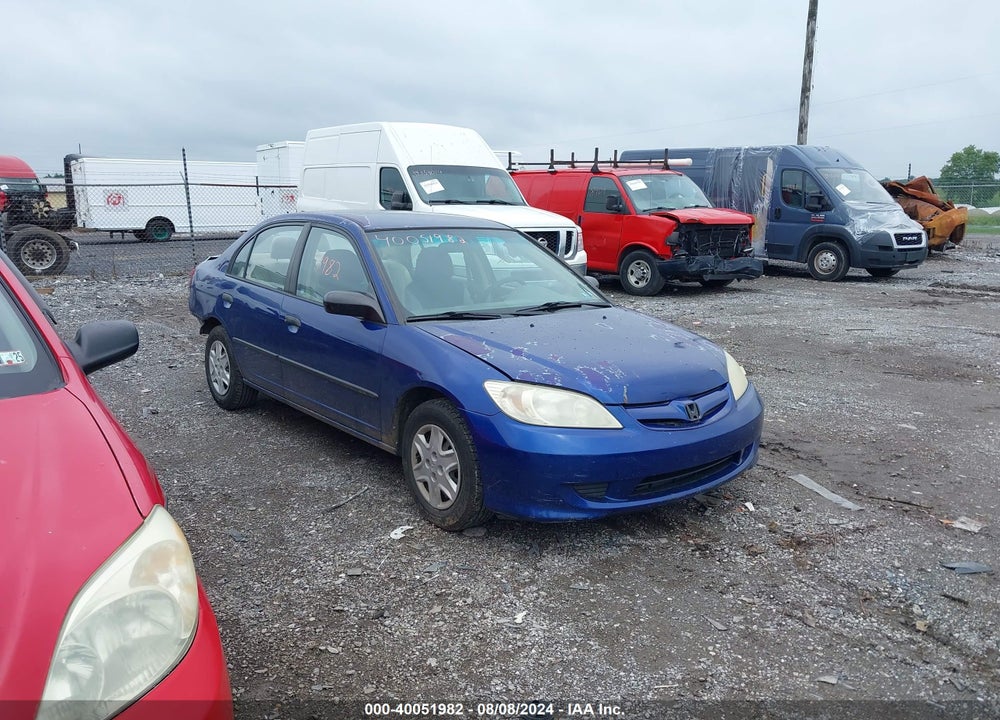 2005 HONDA CIVIC VP VIN: 2HGES16335H604721