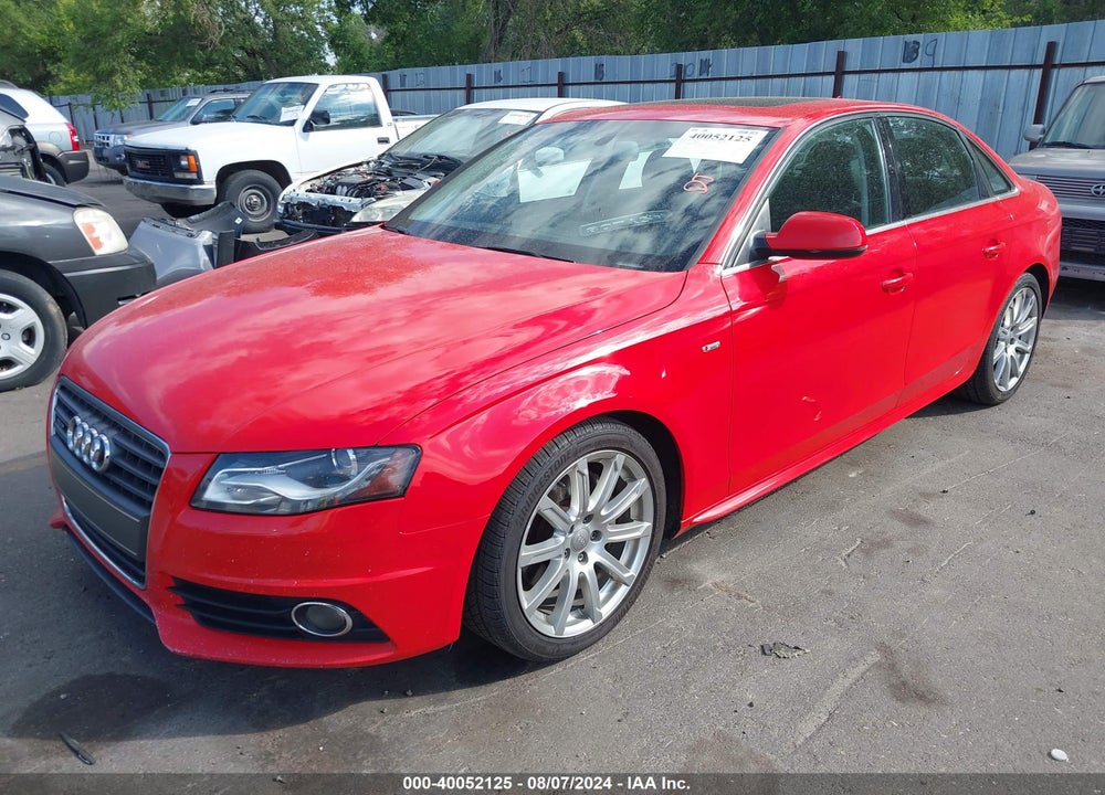 2012 AUDI A4 2.0T PREMIUM VIN: WAUFFBFL5CA117428