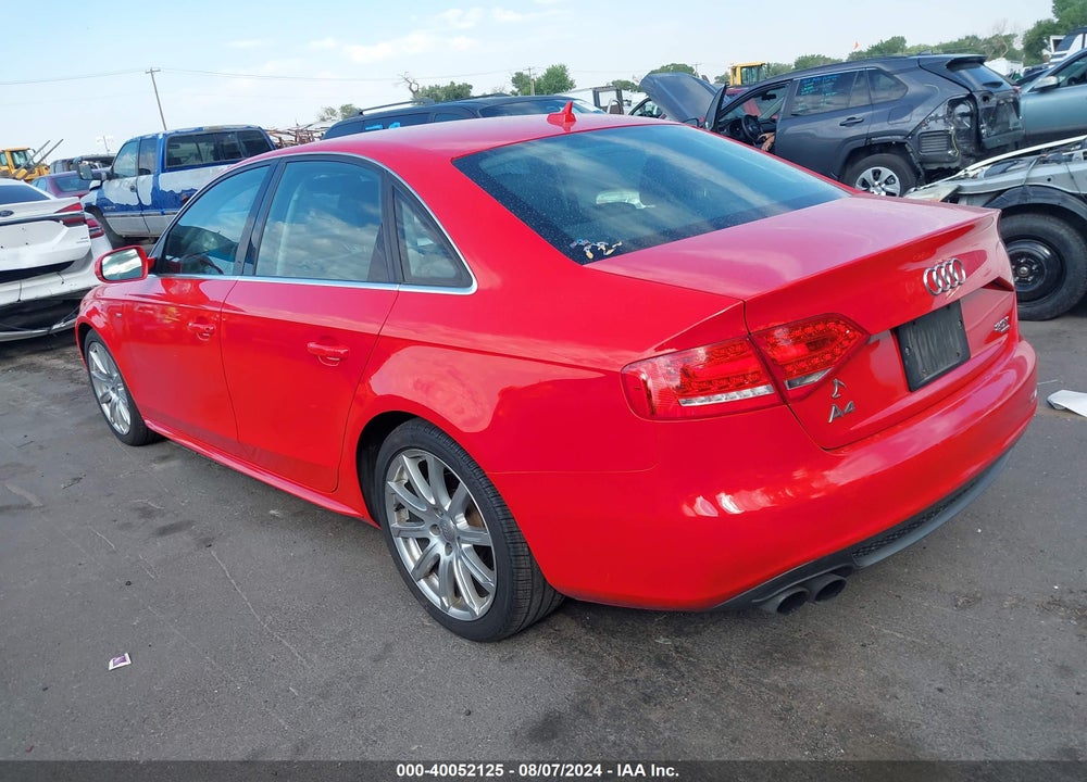 2012 AUDI A4 2.0T PREMIUM VIN: WAUFFBFL5CA117428