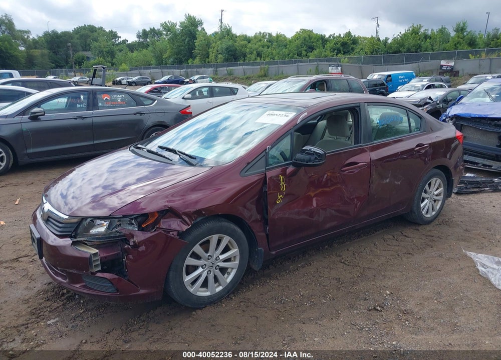 2012 HONDA CIVIC EX VIN: 19XFB2F83CE059150