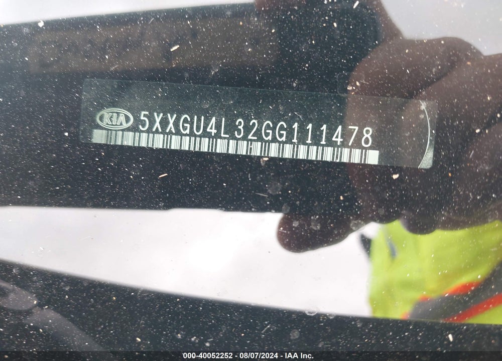 2016 KIA OPTIMA EX VIN: 5XXGU4L32GG111478