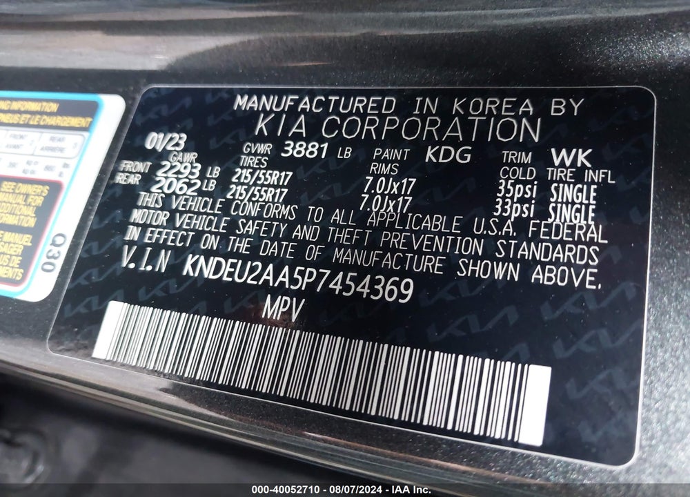 2023 KIA SELTOS S VIN: KNDEU2AA5P7454369