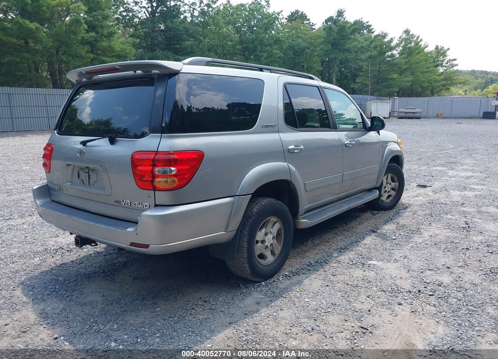 2001 TOYOTA SEQUOIA LIMITED VIN: 5TDBT48A91S052004