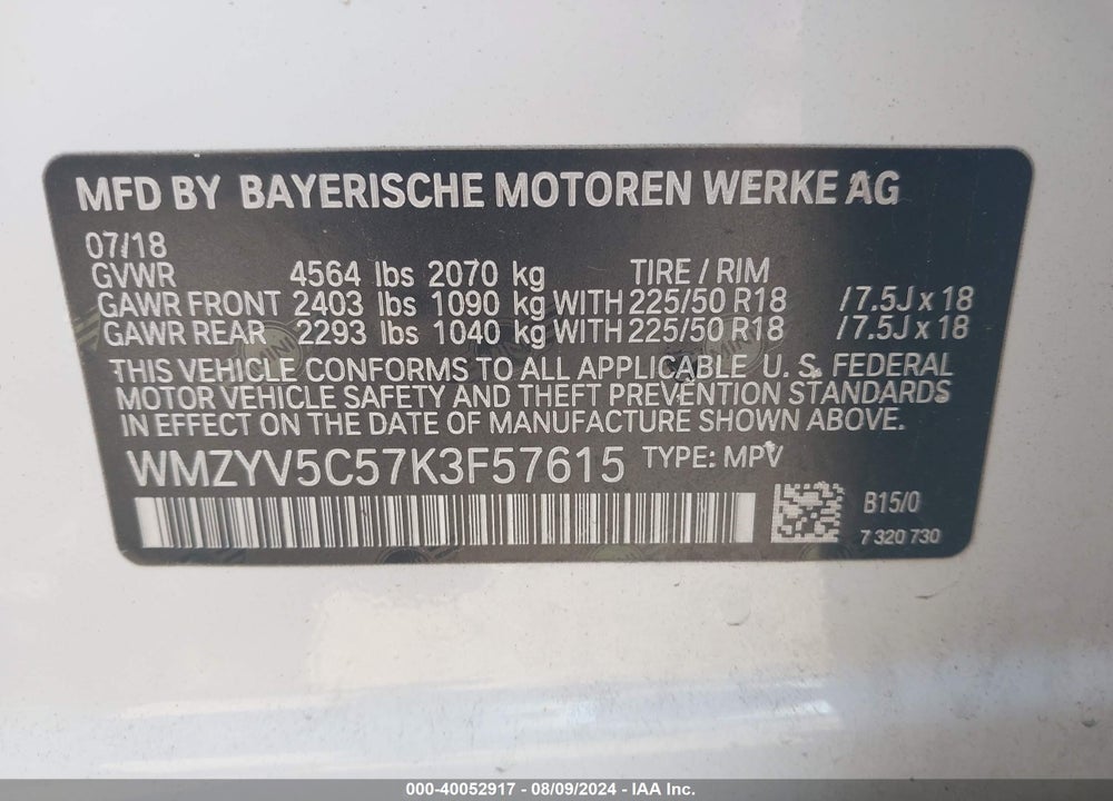 2019 MINI COUNTRYMAN COOPER VIN: WMZYV5C57K3F57615