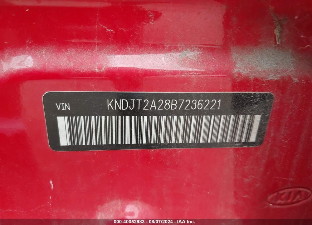 2011 KIA SOUL VIN: KNDJT2A28B7236221