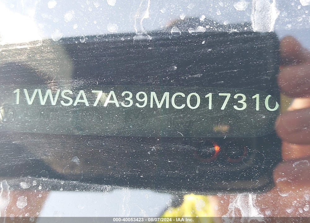 2021 VOLKSWAGEN PASSAT VIN: 1VWSA7A39MC017310