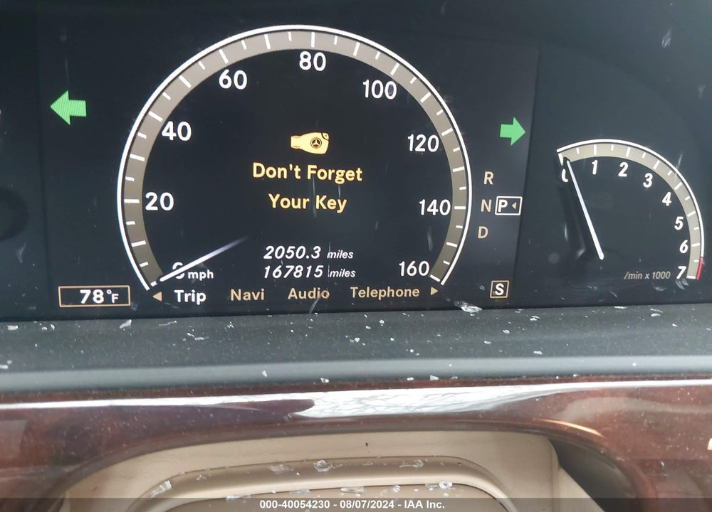 2008 MERCEDES-BENZ S 550 4MATIC VIN: WDDNG86X68A168824