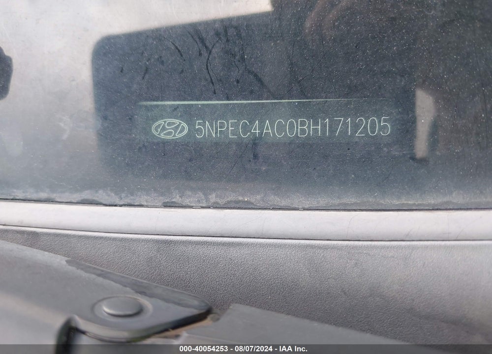 2011 HYUNDAI SONATA SE VIN: 5NPEC4AC0BH171205
