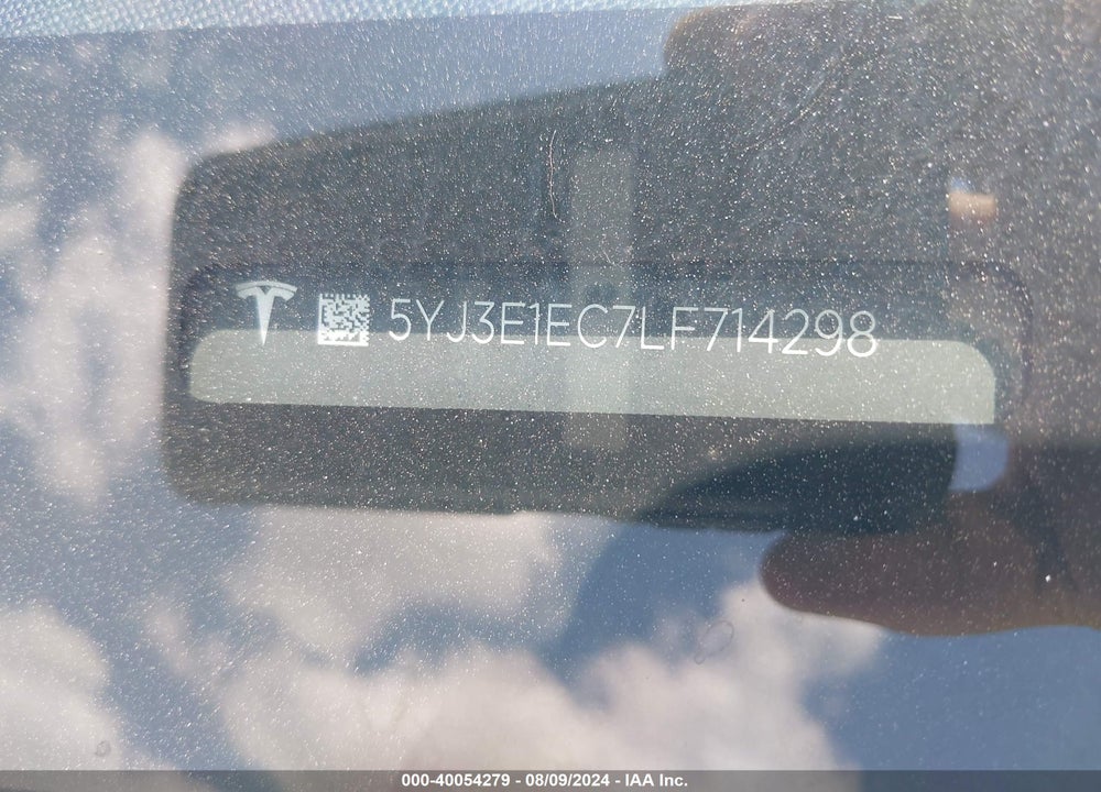 2020 TESLA MODEL 3 PERFORMANCE DUAL MOTOR ALL-WHEEL DRIVE VIN: 5YJ3E1EC7LF714298