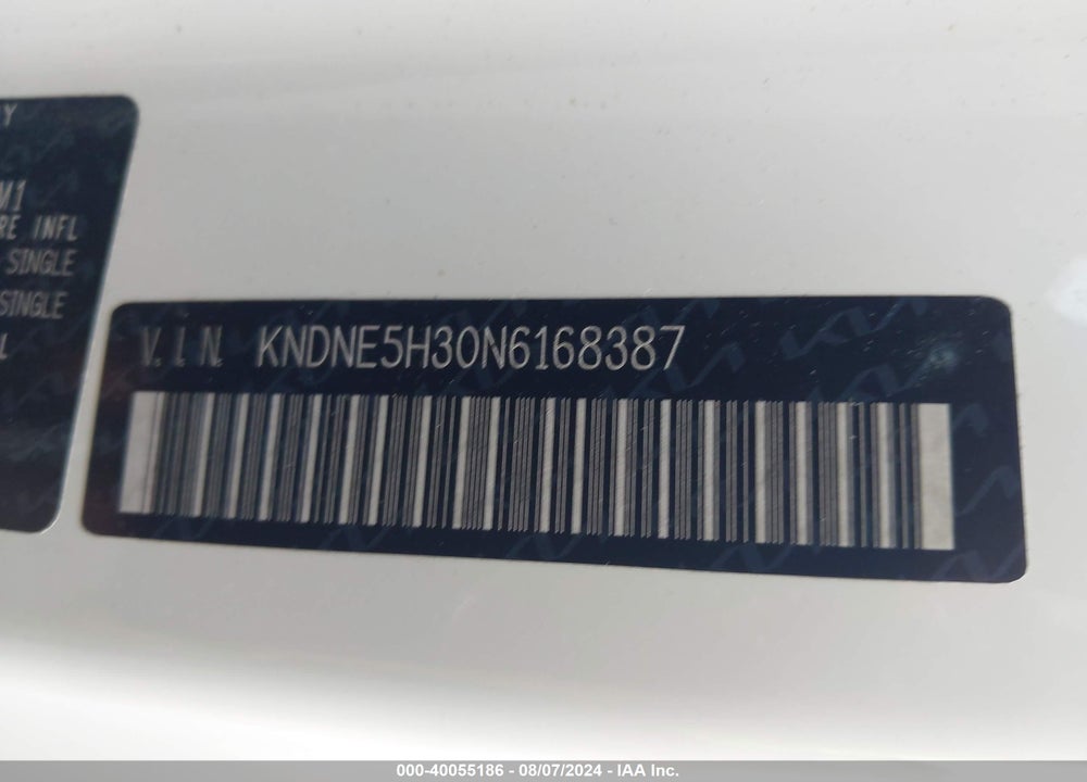 2022 KIA CARNIVAL SX PRESTIGE VIN: KNDNE5H30N6168387