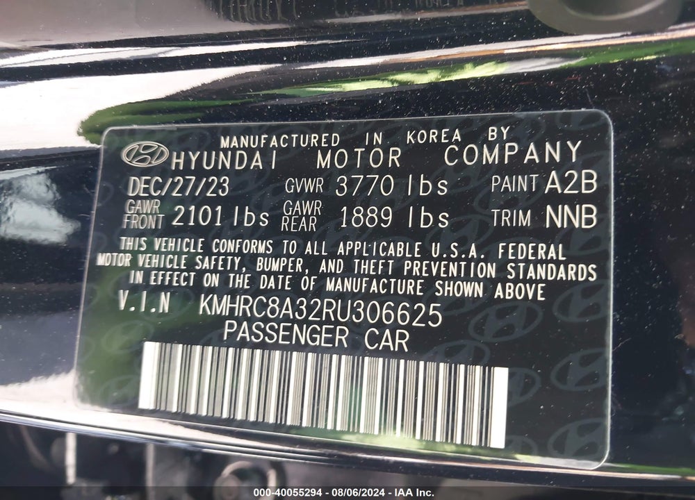2024 HYUNDAI VENUE SEL/LIMITED VIN: KMHRC8A32RU306625