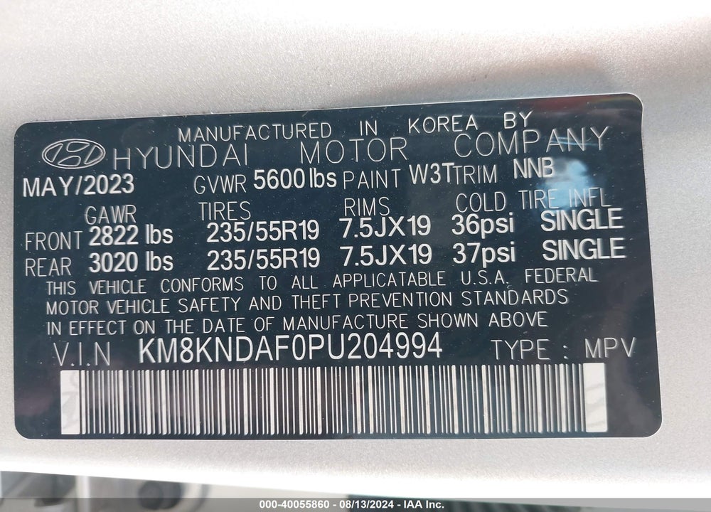 2023 HYUNDAI IONIQ 5 VIN: KM8KNDAF0PU204994