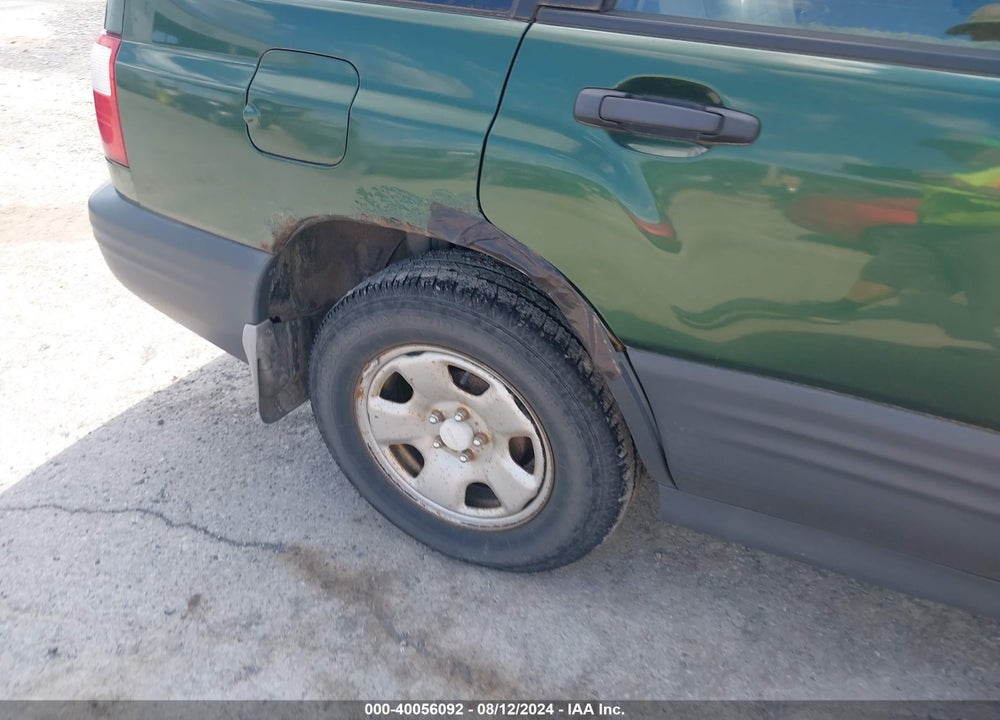 2002 SUBARU FORESTER L VIN: JF1SF63552H744897