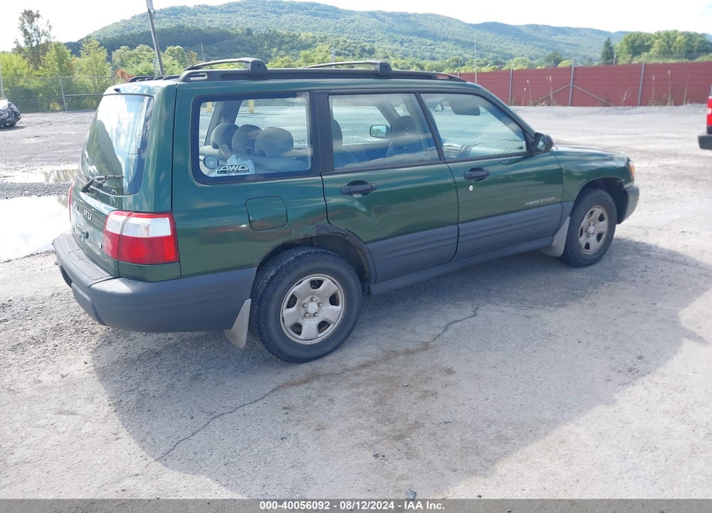 2002 SUBARU FORESTER L VIN: JF1SF63552H744897