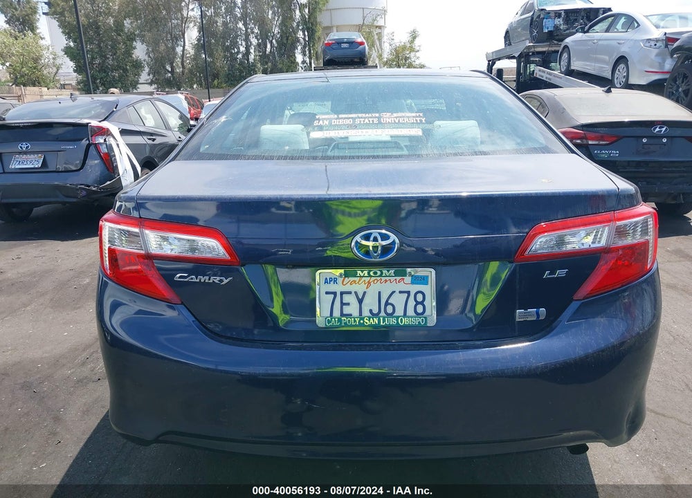 2014 TOYOTA CAMRY HYBRID LE VIN: 4T1BD1FK5EU124370