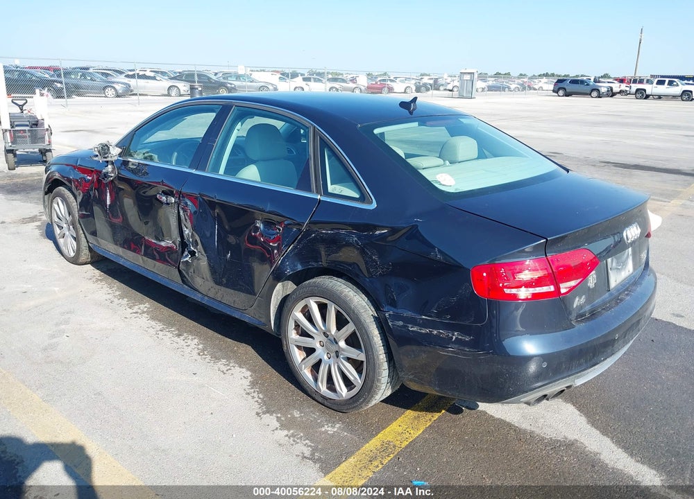 2012 AUDI A4 2.0T PREMIUM VIN: WAUFFAFL6CN016434