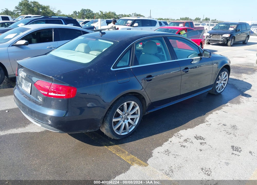2012 AUDI A4 2.0T PREMIUM VIN: WAUFFAFL6CN016434