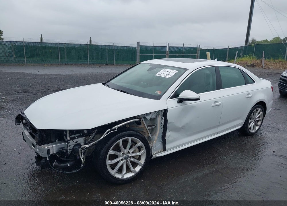 2019 AUDI A4 45 PREMIUM VIN: WAUENAF45KN019833
