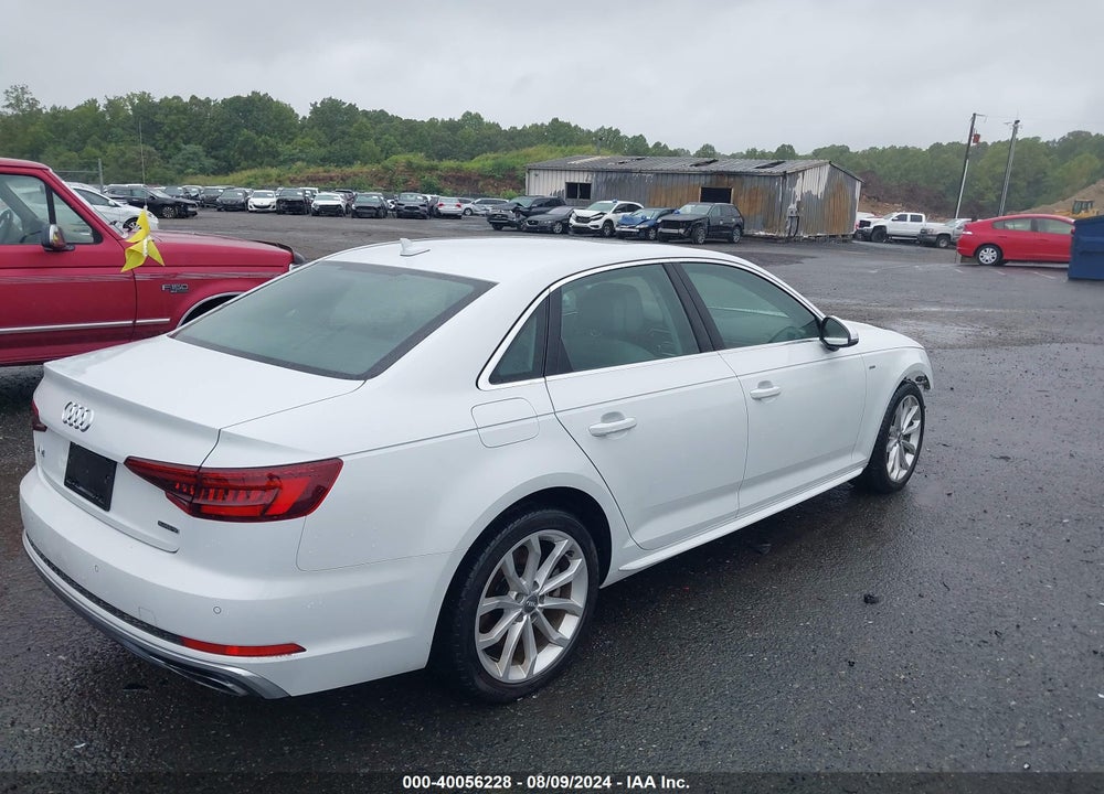 2019 AUDI A4 45 PREMIUM VIN: WAUENAF45KN019833