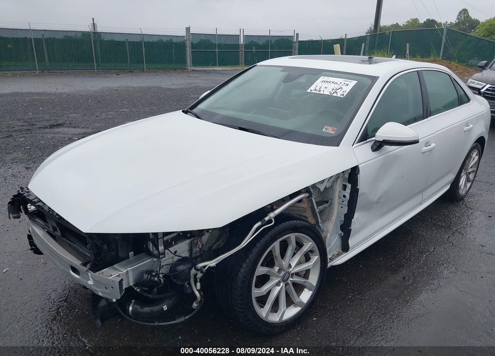 2019 AUDI A4 45 PREMIUM VIN: WAUENAF45KN019833