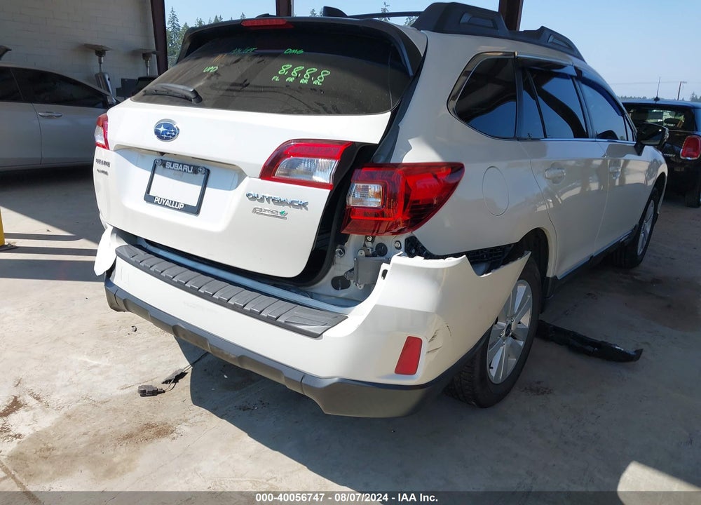 2017 SUBARU OUTBACK 2.5I PREMIUM VIN: 4S4BSAFC6H3224616