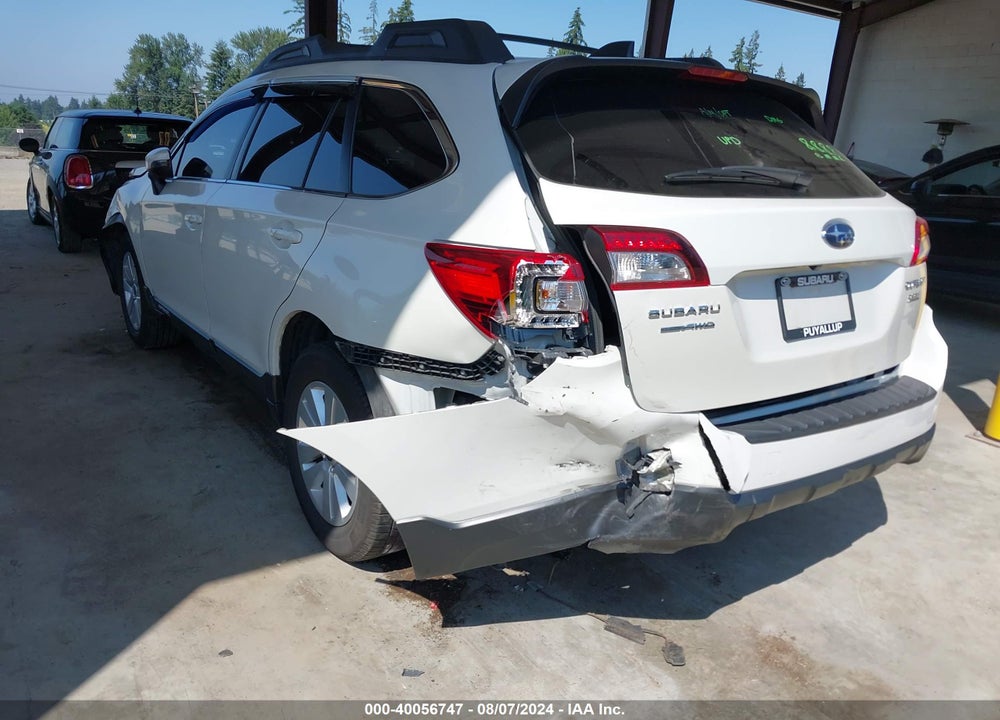 2017 SUBARU OUTBACK 2.5I PREMIUM VIN: 4S4BSAFC6H3224616