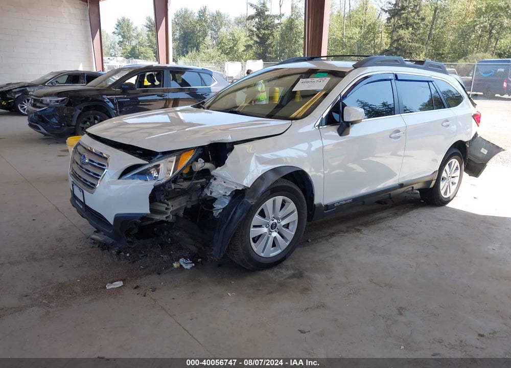 2017 SUBARU OUTBACK 2.5I PREMIUM VIN: 4S4BSAFC6H3224616