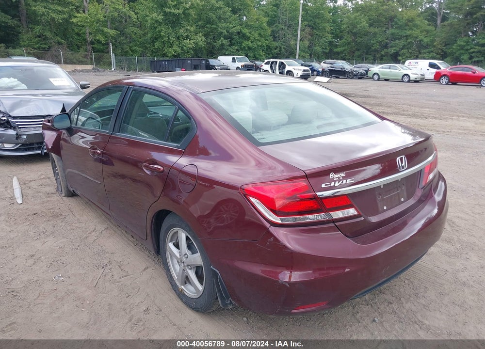 2013 HONDA CIVIC LX VIN: 19XFB2F53DE287639
