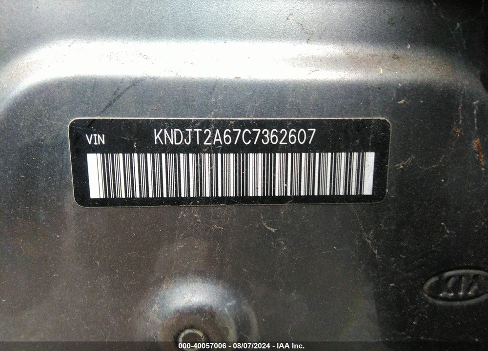 2012 KIA SOUL VIN: KNDJT2A67C7362607