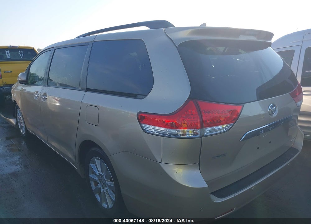 2012 TOYOTA SIENNA LIMITED V6 7 PASSENGER VIN: 5TDYK3DC8CS270369