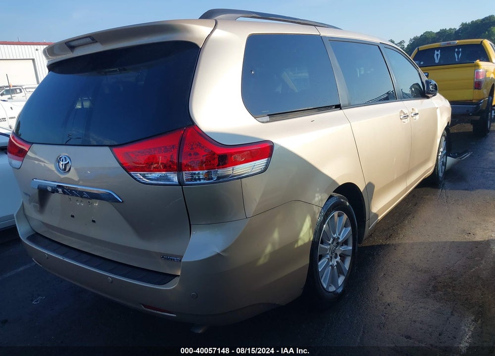 2012 TOYOTA SIENNA LIMITED V6 7 PASSENGER VIN: 5TDYK3DC8CS270369