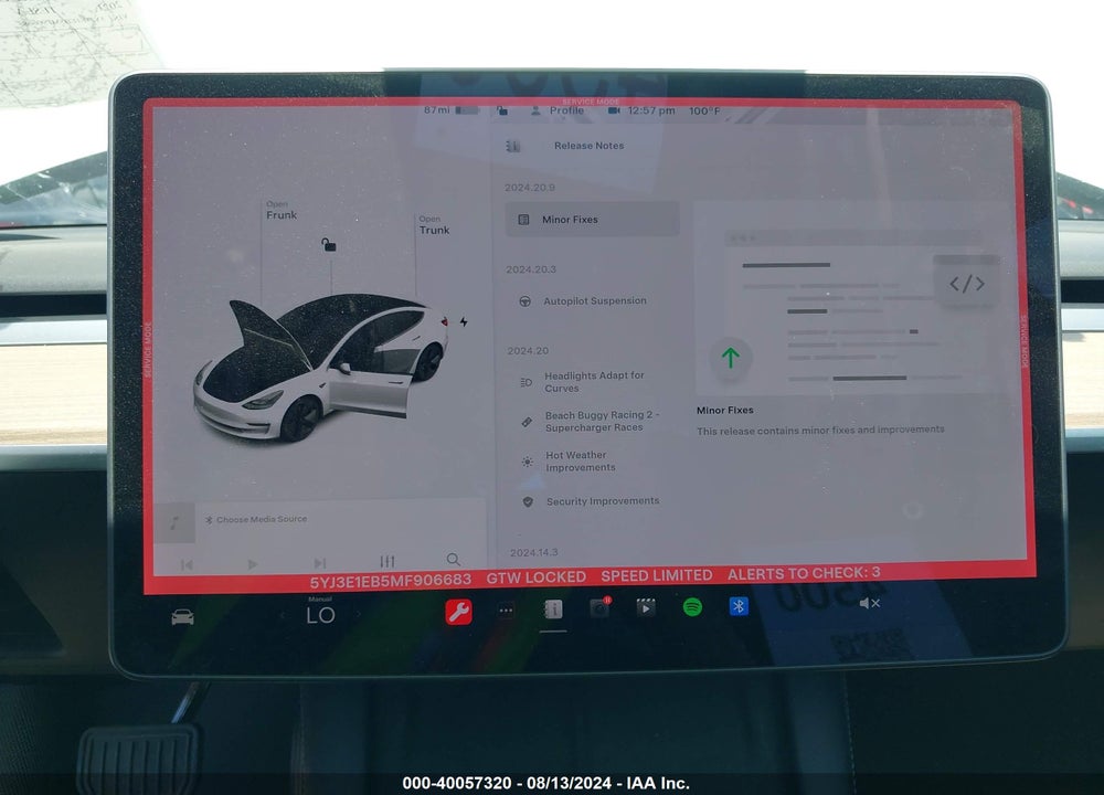 2021 TESLA MODEL 3 LONG RANGE DUAL MOTOR ALL-WHEEL DRIVE VIN: 5YJ3E1EB5MF906683