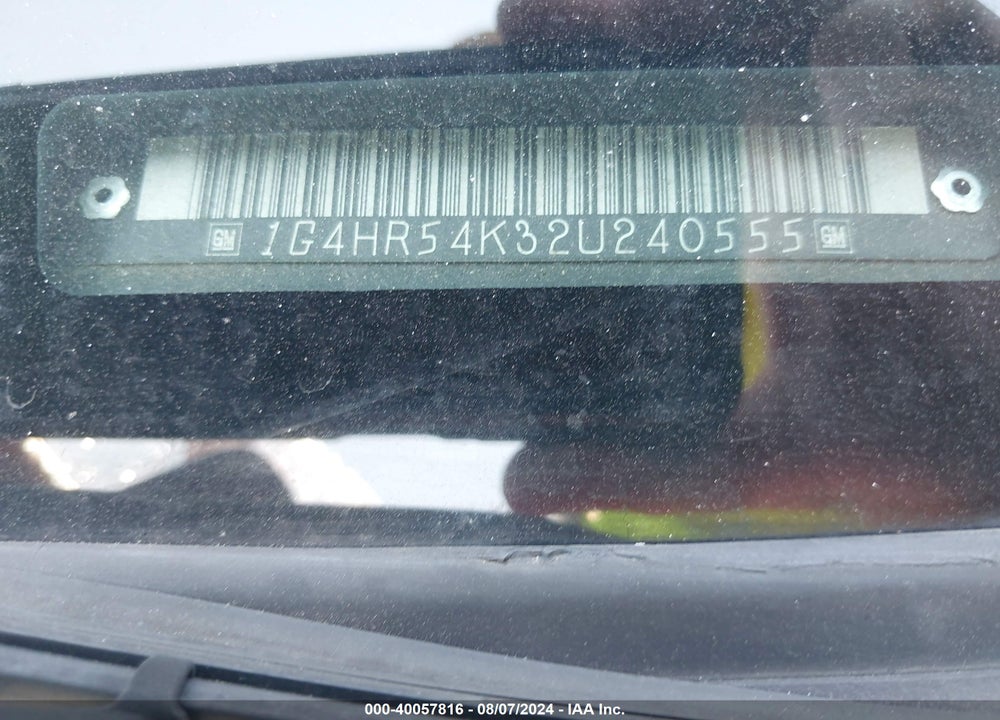 2002 BUICK LESABRE LIMITED VIN: 1G4HR54K32U240555