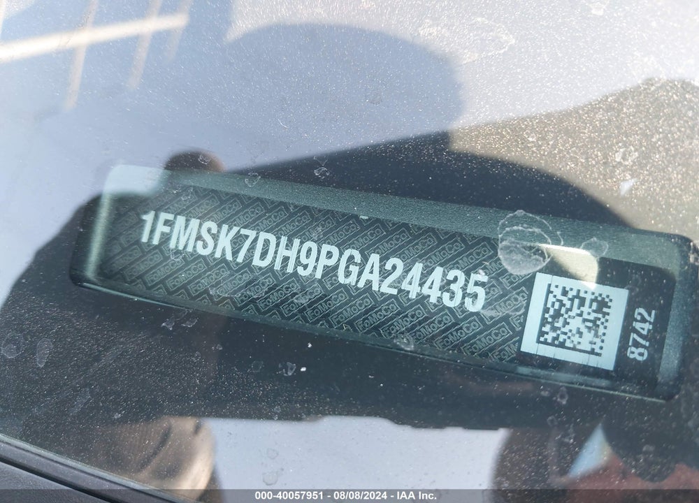 2023 FORD EXPLORER XLT VIN: 1FMSK7DH9PGA24435
