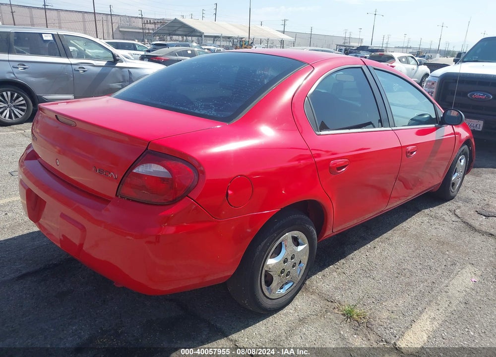 2005 DODGE NEON SE VIN: 1B3ES26C35D109339