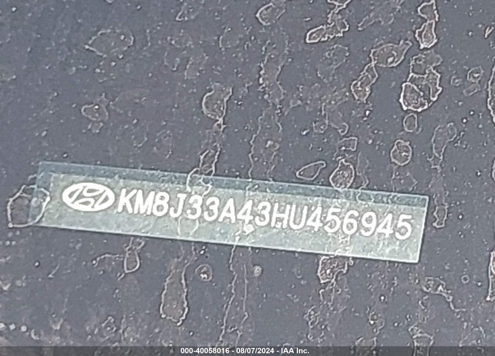2017 HYUNDAI TUCSON SE VIN: KM8J33A43HU456945