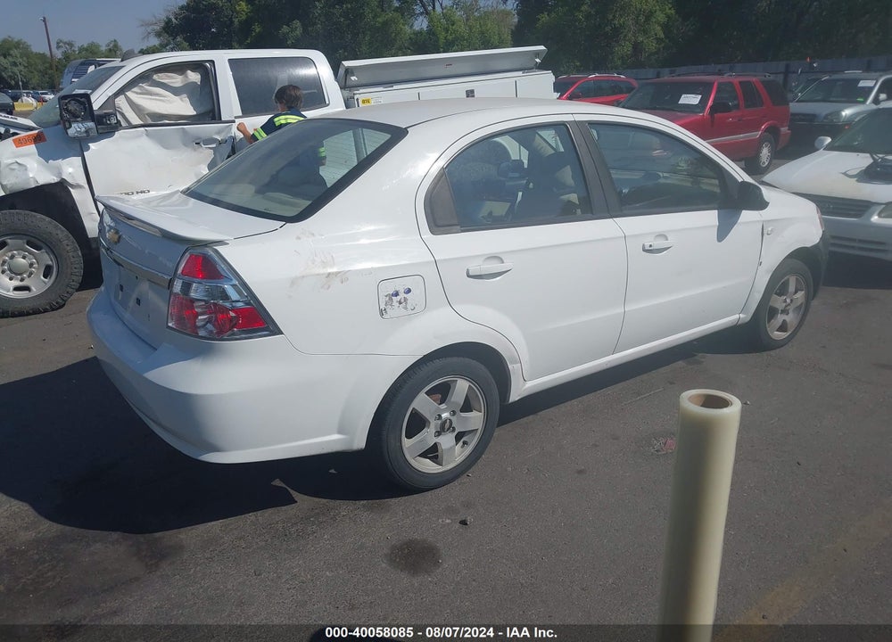 2007 CHEVROLET AVEO LT VIN: KL1TG56607B100106