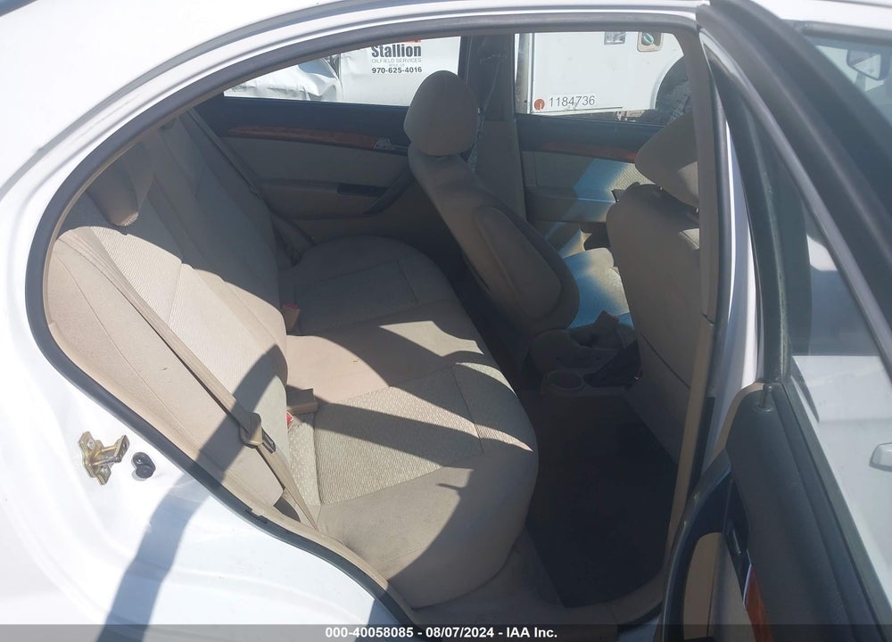2007 CHEVROLET AVEO LT VIN: KL1TG56607B100106