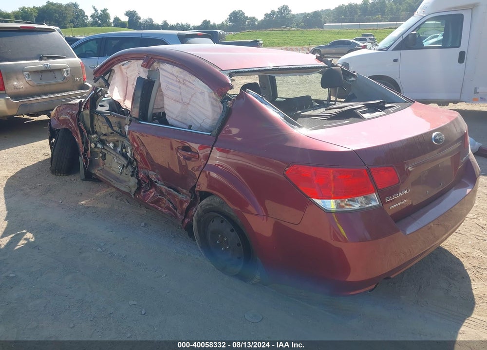2012 SUBARU LEGACY 2.5I VIN: 4S3BMCA6XC3009714