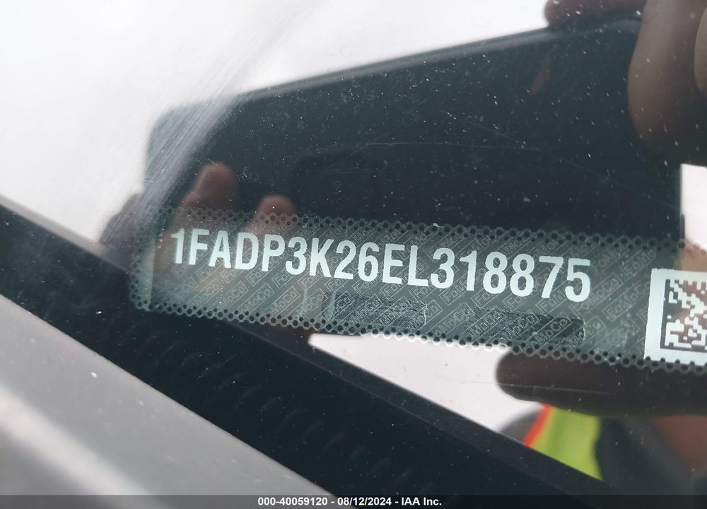 2014 FORD FOCUS SE VIN: 1FADP3K26EL318875