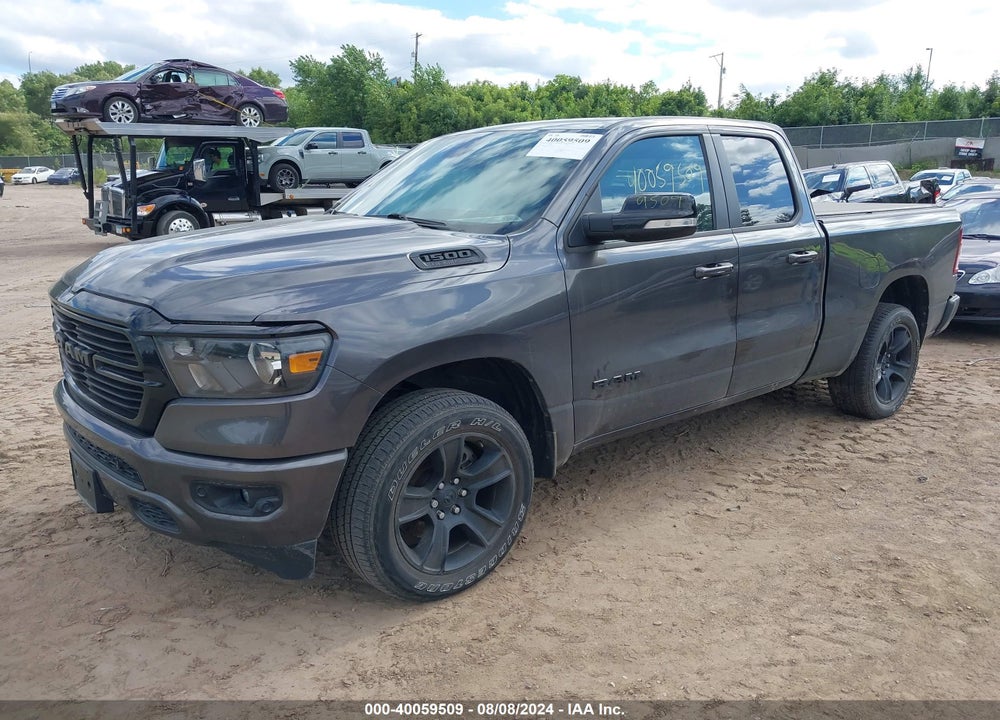 2021 RAM 1500 BIG HORN QUAD CAB 4X4 6'4 BOX VIN: 1C6SRFBTXMN784549