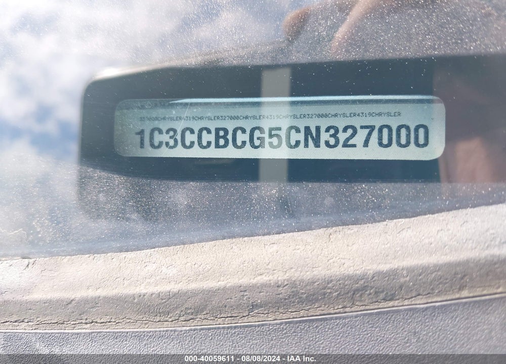 2012 CHRYSLER 200 LIMITED VIN: 1C3CCBCG5CN327000
