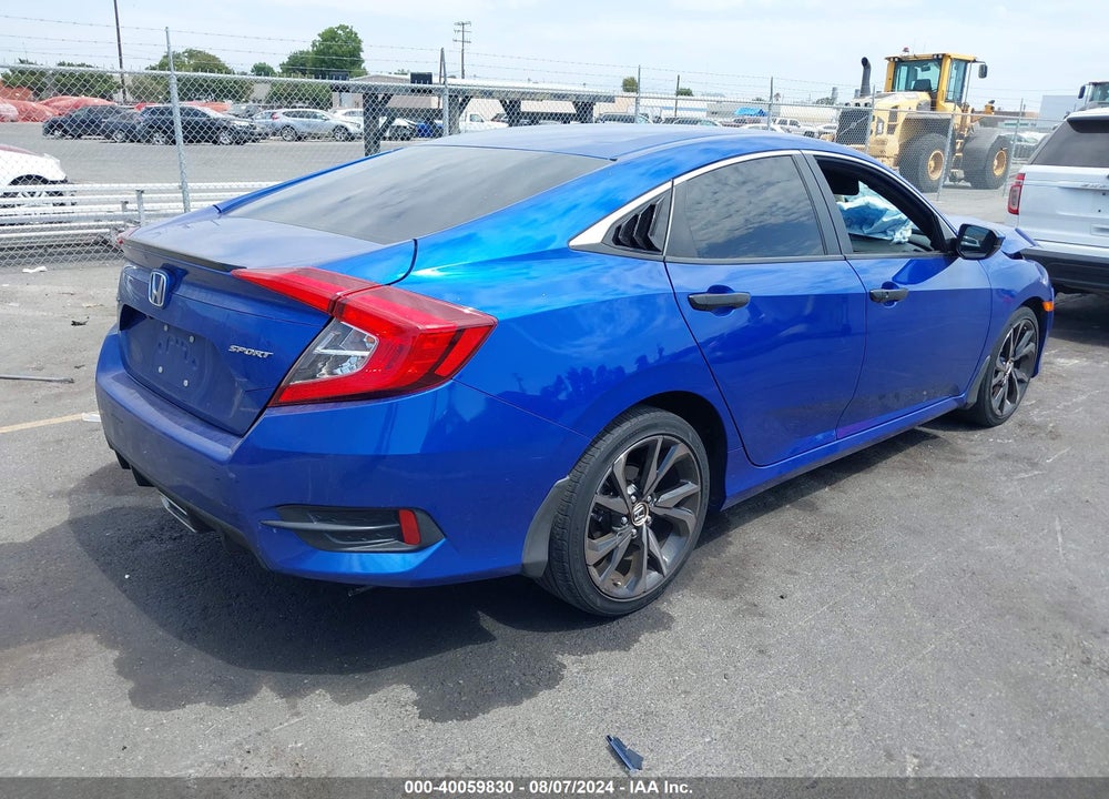 2019 HONDA CIVIC SPORT VIN: 2HGFC2F81KH601489