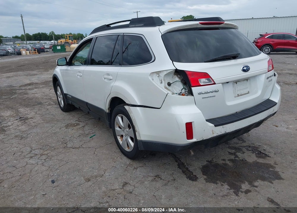 2011 SUBARU OUTBACK 2.5I PREMIUM VIN: 4S4BRBGC6B3431322